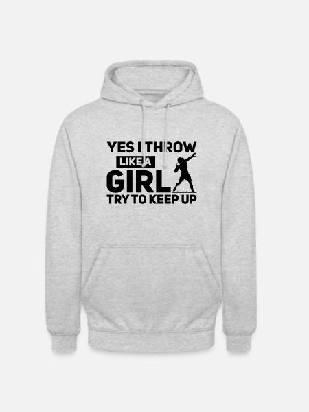 Kugelstoßen - Unisex Hoodie - Hellgrau meliert