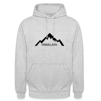 Himalaya - Sweat-shirt à capuche unisexe - gris clair chiné - Devant - Alina (178cm) & Michal (187cm)