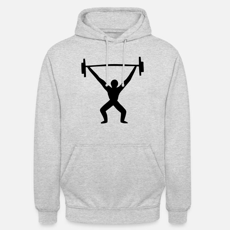 Gewichtheber - Unisex Hoodie - Hellgrau meliert