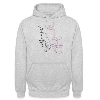 FIGHT LIKE A GIRL - Unisex Hoodie - Hellgrau meliert - Vorne - Alina (178cm) & Michal (187cm)