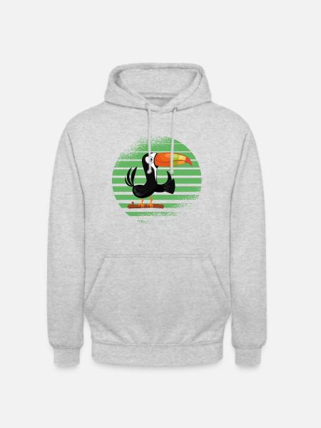 Tropical bird toucan - Unisex Hoodie - light heather grey