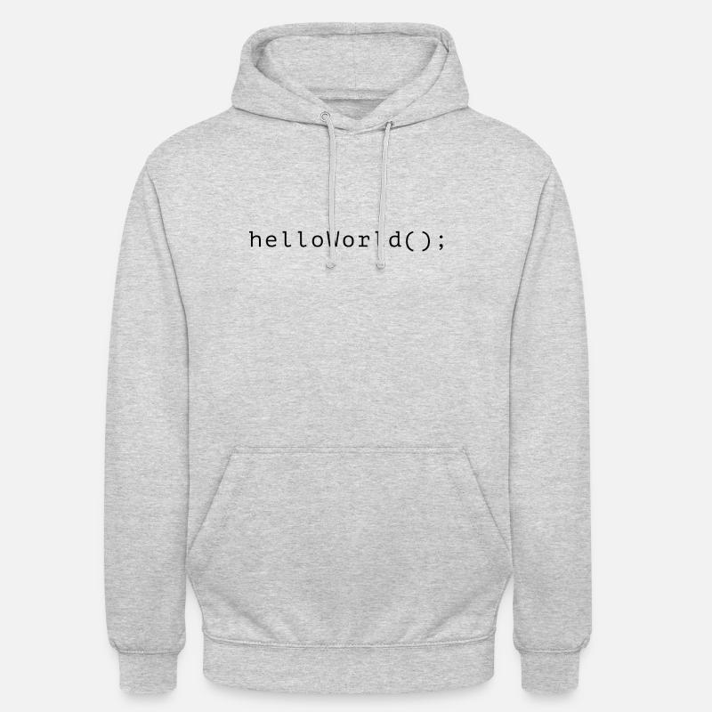 HelloWorld Program Code Coding Informatik - Unisex Hoodie - light heather grey