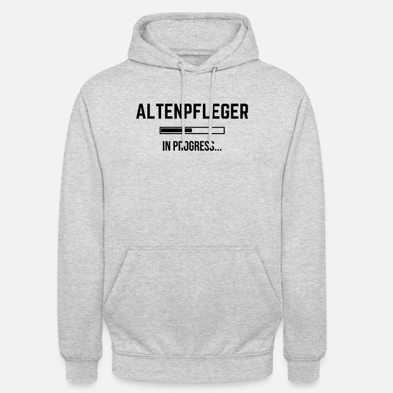 Altenpfleger In Progress - Unisex Hoodie - Hellgrau meliert