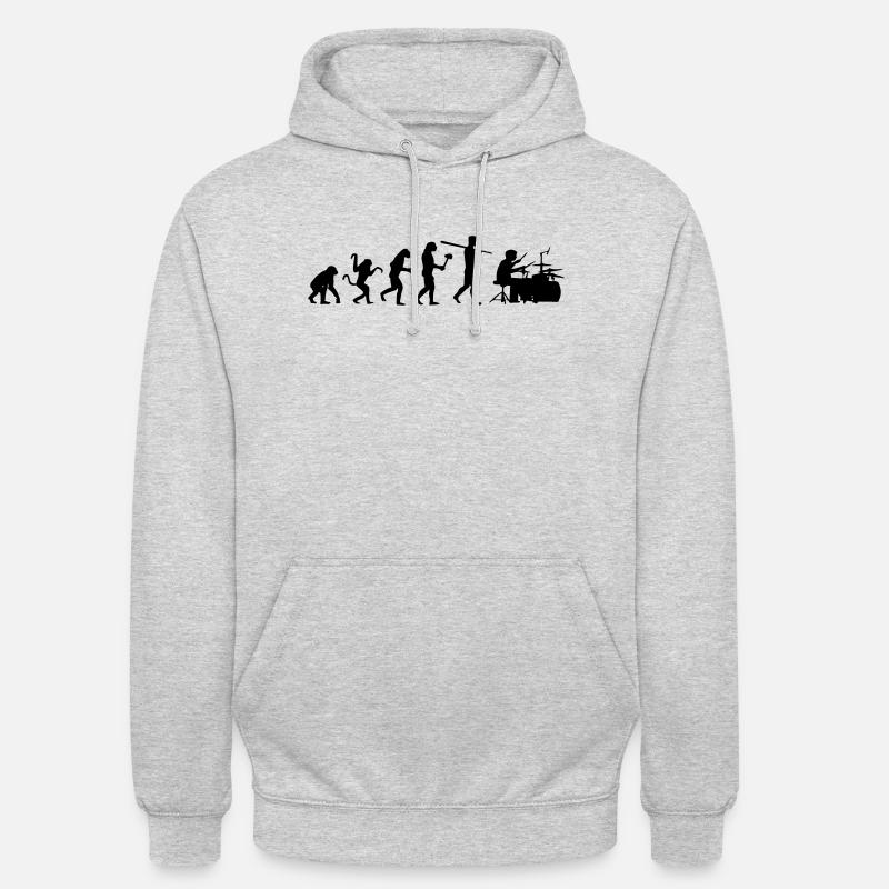 ÉVOLUTION DE LA MUSIQUE ! - Sweat-shirt à capuche unisexe - gris clair chiné