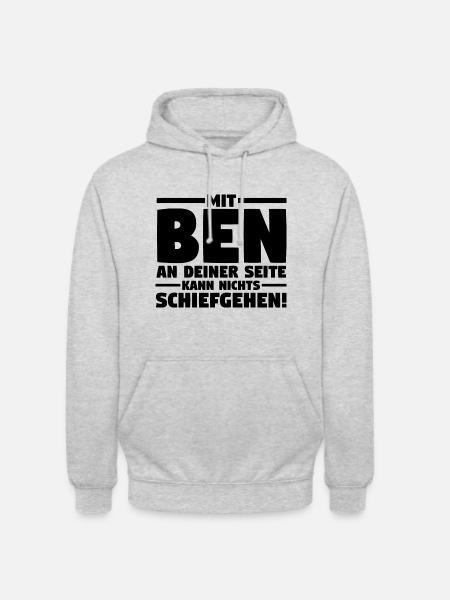 First name Ben - Unisex Hoodie - light heather grey