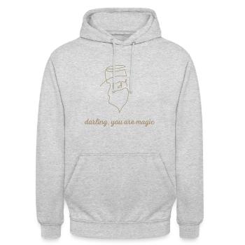 magic - Unisex Hoodie - Hellgrau meliert - Vorne - Alina (178cm) & Michal (187cm)