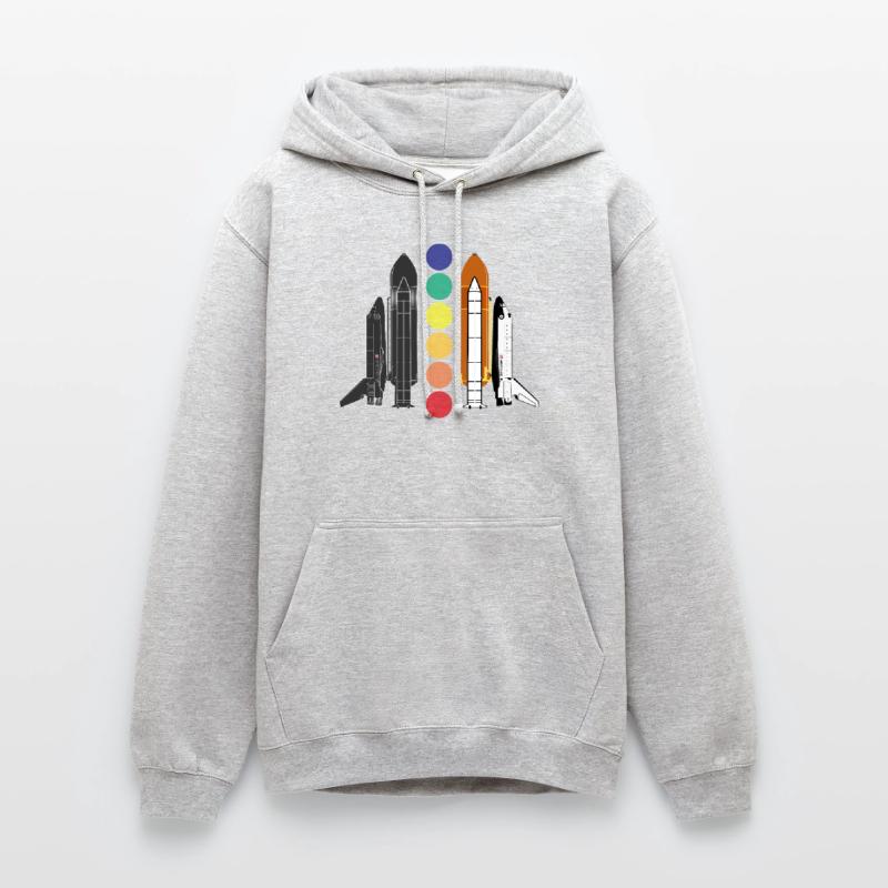 Navette spatiale multicolore conception de vaisseau spatial Sweat-shirt à capuche unisexe