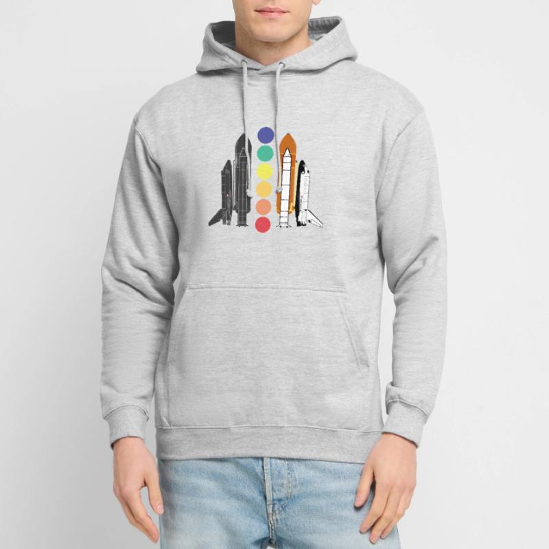 Navette spatiale multicolore conception de vaisseau spatial Sweat-shirt à capuche unisexe