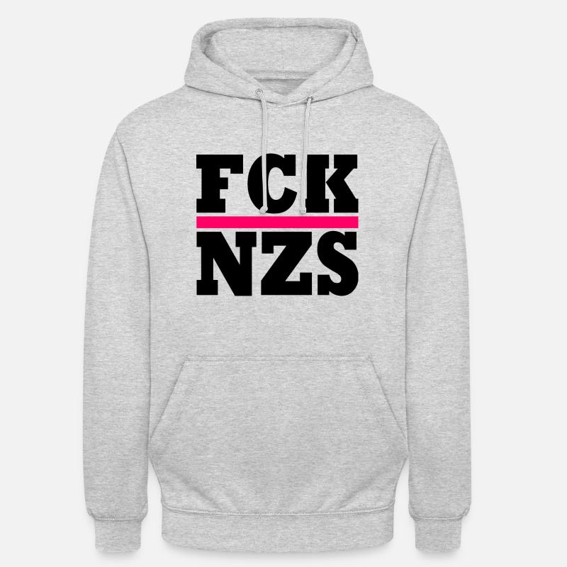 FCK NZS - Sweat-shirt à capuche unisexe - gris clair chiné