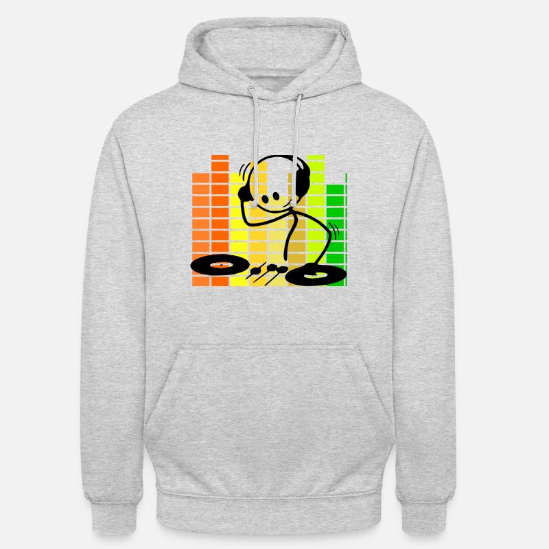 Strichmännchen DJ Equalizer - Unisex Hoodie - Hellgrau meliert