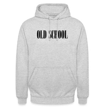 OLD SCHOOL - Unisex Hoodie - Hellgrau meliert - Vorne - Alina (178cm) & Michal (187cm)