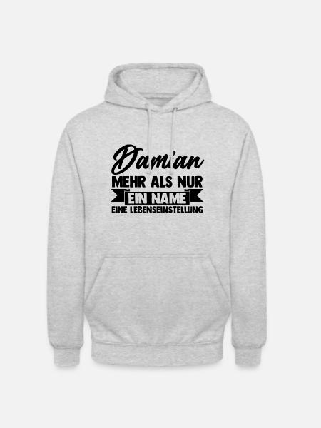 First name Damian - Unisex Hoodie - light heather grey