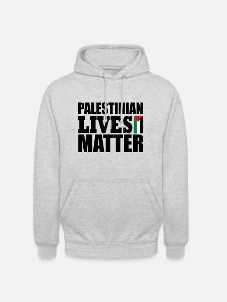 palestinian lives matter - Sweat-shirt à capuche unisexe - gris clair chiné