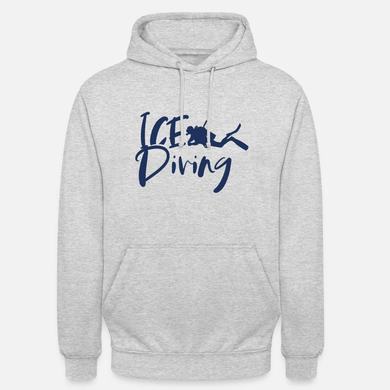 Eistauchen Eis Eistaucher - Unisex Hoodie - Hellgrau meliert
