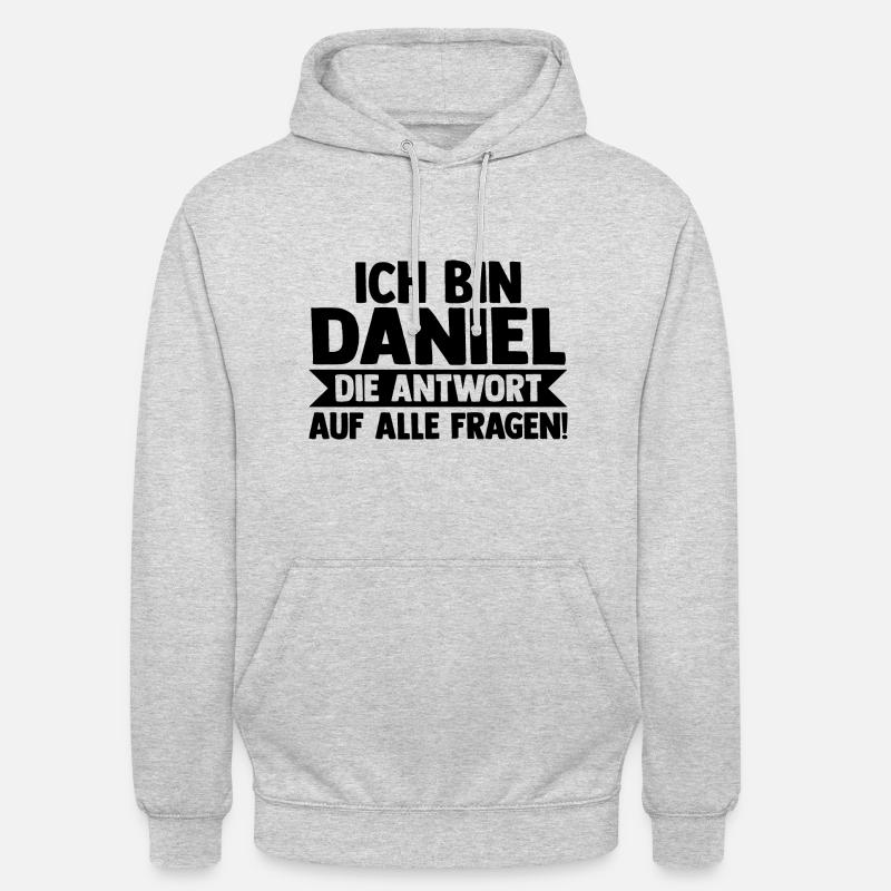 First name Daniel - Unisex Hoodie - light heather grey