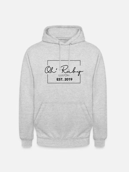 OH Ruby - Unisex Hoodie - Hellgrau meliert