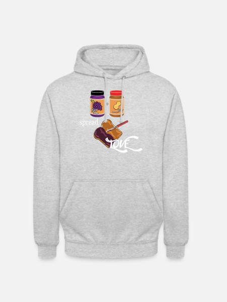 Love spread like jam ... love spreading - Unisex Hoodie - light heather grey