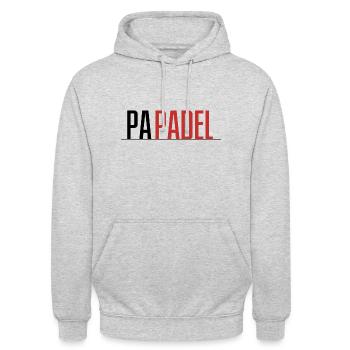 PaPadel PaPadel - Sweat-shirt à capuche unisexe - gris clair chiné - Devant - Alina (178cm) & Michal (187cm)