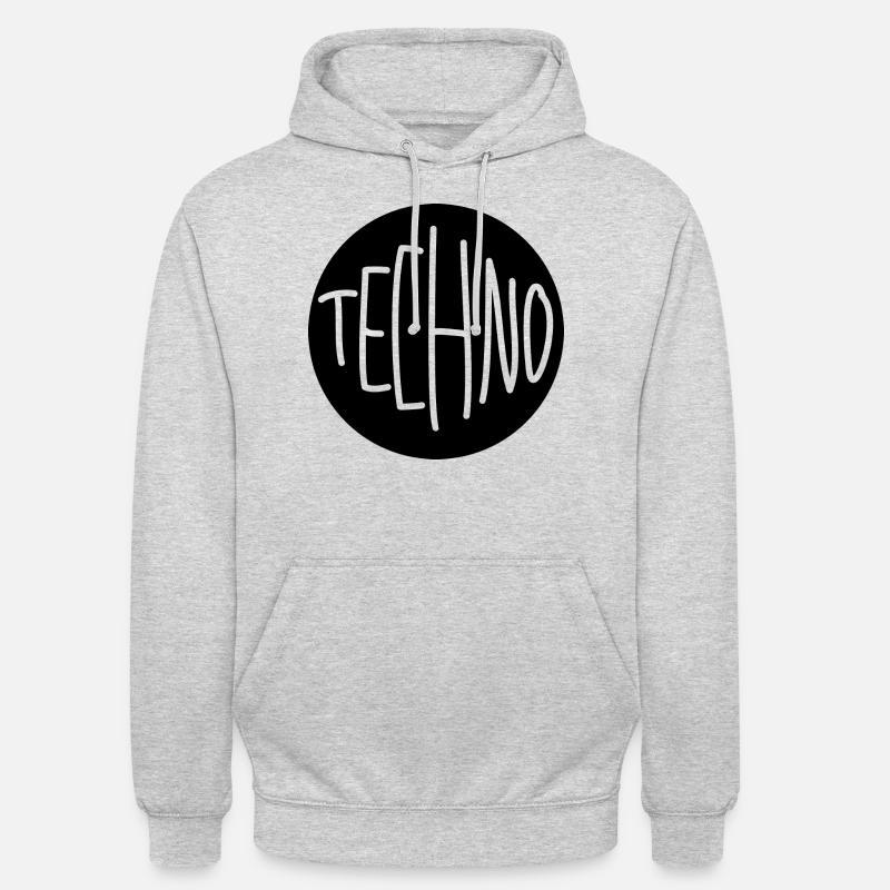 Techno Techno - Sweat-shirt à capuche unisexe - gris clair chiné