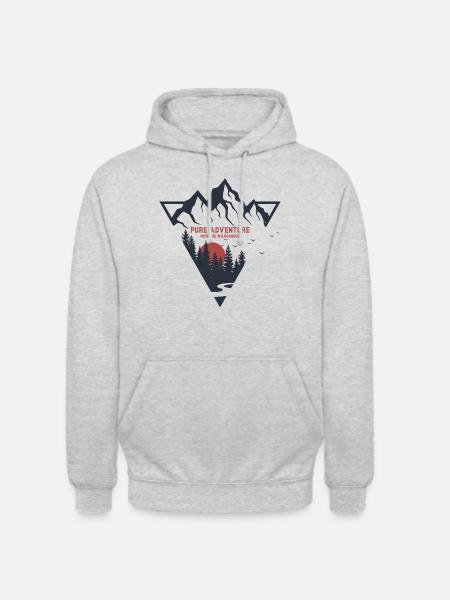 Pure Adventure - Unisex Hoodie - Hellgrau meliert