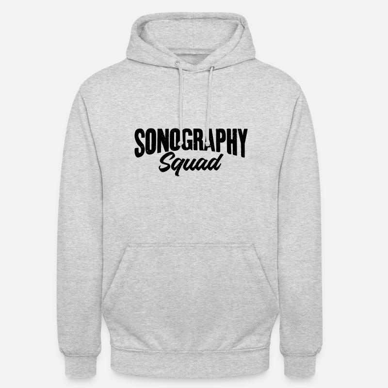 Écouade d’échographie Technicien en échographie - Sweat-shirt à capuche unisexe - gris clair chiné