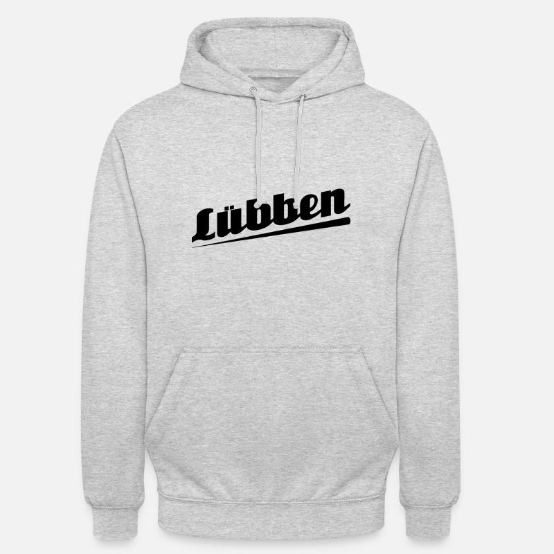 Lübben - Textdesign mit Stadtnamen - Unisex Hoodie - Hellgrau meliert