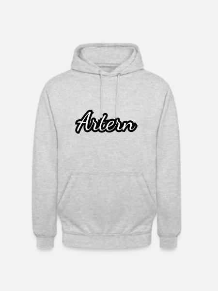 Artern - Textdesign mit Stadtnamen - Unisex Hoodie - Hellgrau meliert
