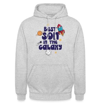 Best Son in the Galaxy - Unisex Hoodie - light heather grey - Front - Alina (178cm) & Michal (187cm)