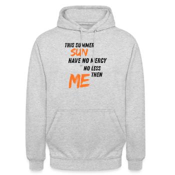 This Summer sun - Unisex Hoodie - light heather grey - Front - Alina (178cm) & Michal (187cm)