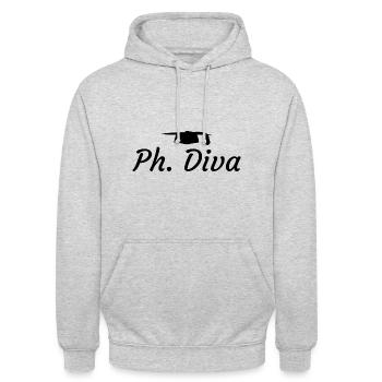 PhD Thesis - Funny gifts for PhD students - Unisex Hoodie - light heather grey - Front - Alina (178cm) & Michal (187cm)