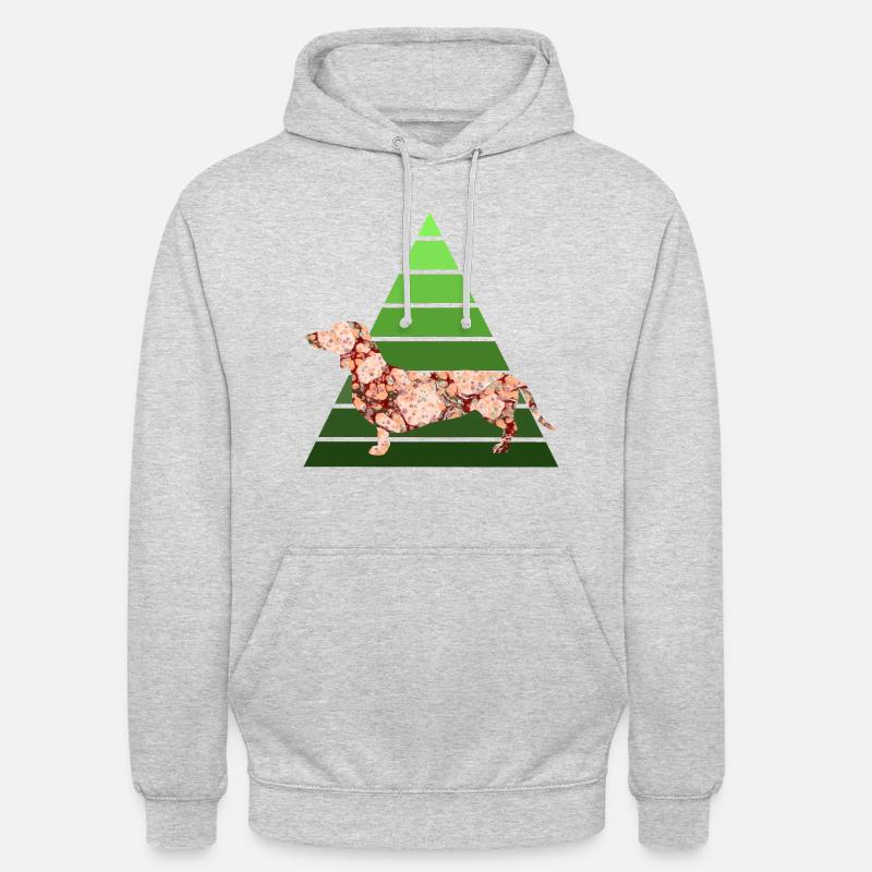 dackel e 214 - Unisex Hoodie - Hellgrau meliert
