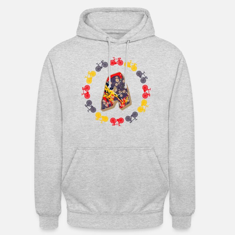 Bicyclette E 202 A - Sweat-shirt à capuche unisexe - gris clair chiné