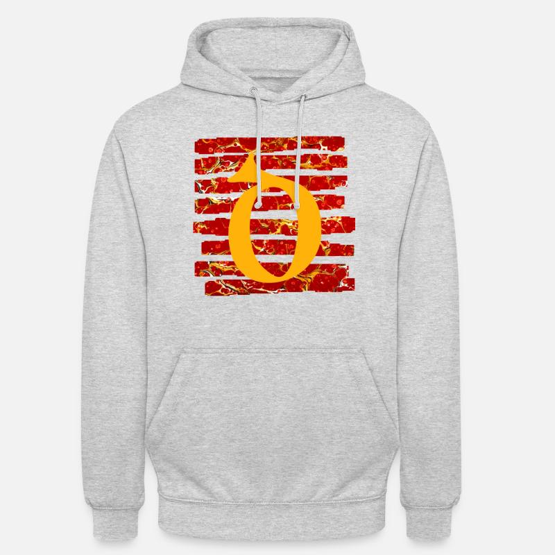 rayures e 232 d - Sweat-shirt à capuche unisexe - gris clair chiné