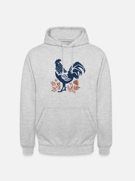 Hahn - Unisex Hoodie - Hellgrau meliert