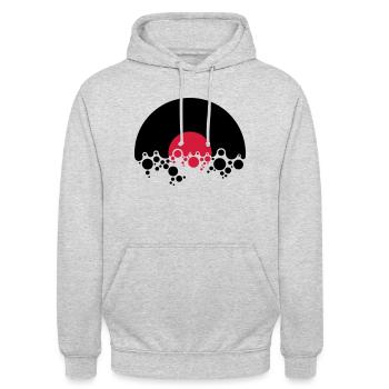 Disque Bubbles - Sweat-shirt à capuche unisexe - gris clair chiné - Devant - Alina (178cm) & Michal (187cm)
