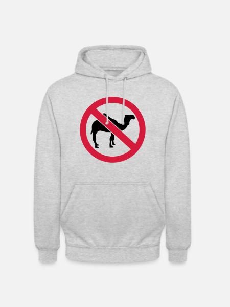Kamel - Unisex Hoodie - Hellgrau meliert