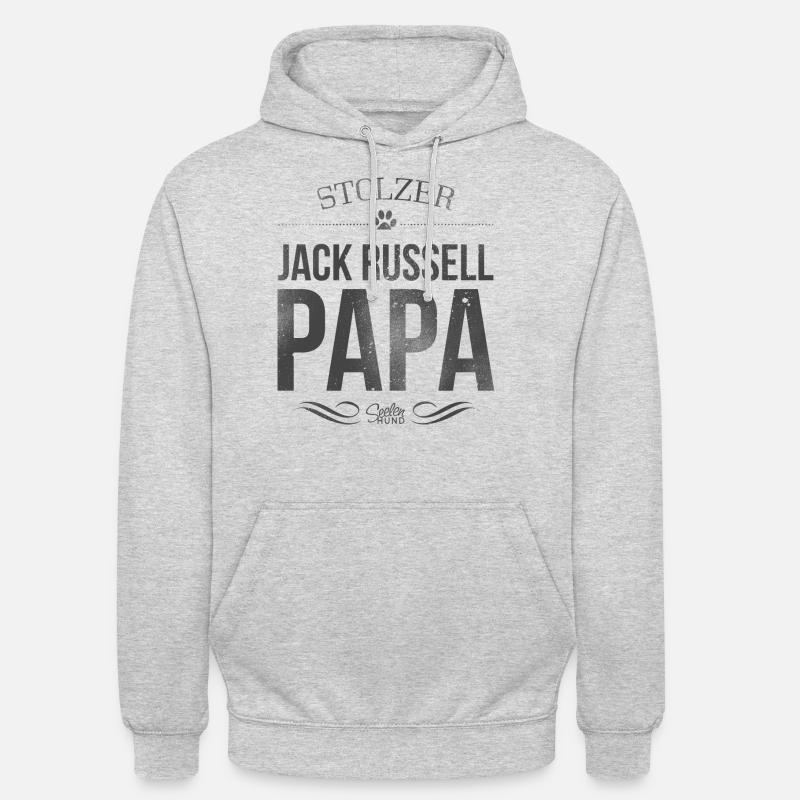 Stolzer Jack Russel Terrier-Papa - Unisex Hoodie - Hellgrau meliert