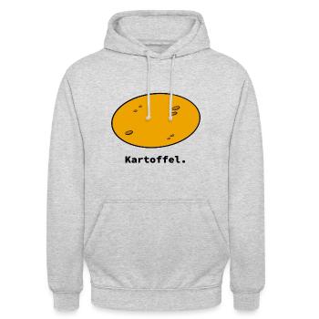 Kartoffel. - Kartoffel - Unisex Hoodie - Hellgrau meliert - Vorne - Alina (178cm) & Michal (187cm)