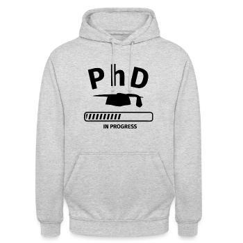 Thèse de doctorat Thèse de doctorat Thèse de charge - Sweat-shirt à capuche unisexe - gris clair chiné - Devant - Alina (178cm) & Michal (187cm)