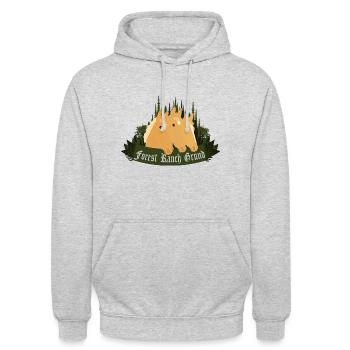 forest ranch ground - Unisex Hoodie - light heather grey - Front - Alina (178cm) & Michal (187cm)