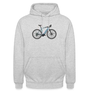 Dein Gravelbike zum Anziehen - Unisex Hoodie - Hellgrau meliert - Vorne - Alina (178cm) & Michal (187cm)