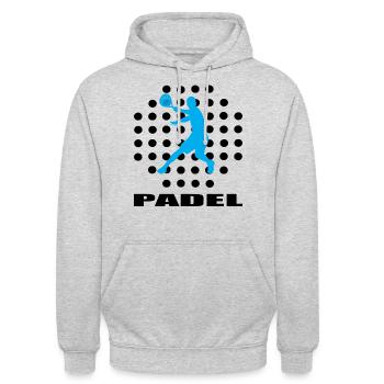 Padel | - Unisex Hoodie - Hellgrau meliert - Vorne - Alina (178cm) & Michal (187cm)