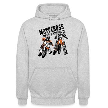 Kinder Motocross - KIDS MX - Unisex Hoodie - light heather grey - Front - Alina (178cm) & Michal (187cm)