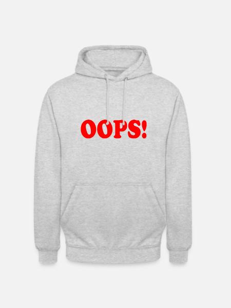 Oops - Unisex Hoodie - light heather grey