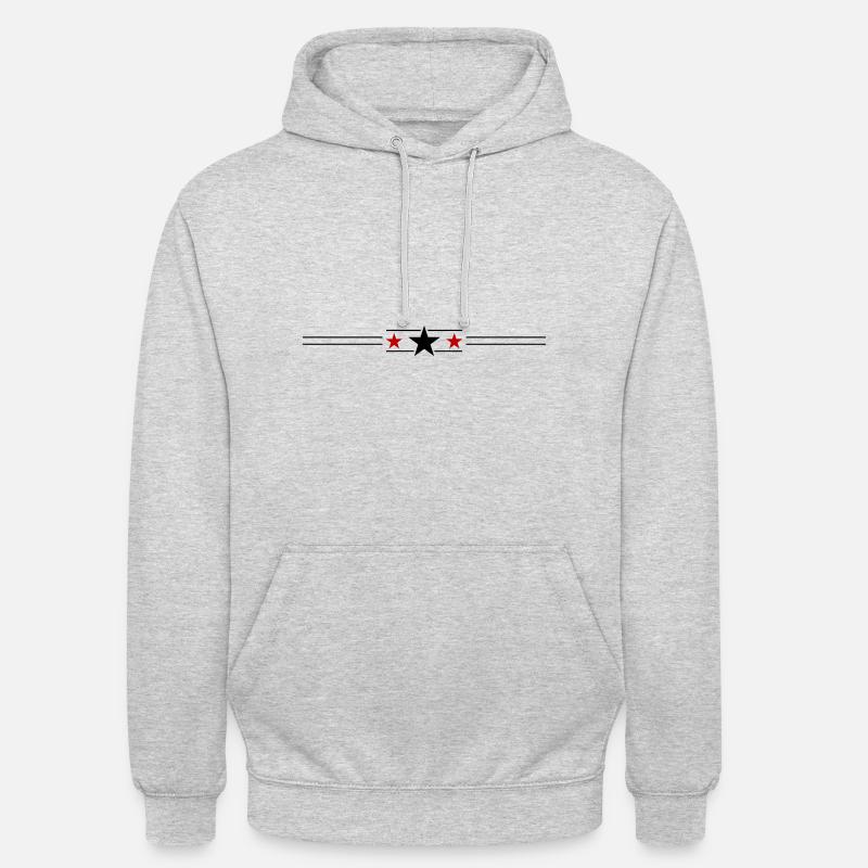 Star Line Icon Element - Unisex Hoodie - light heather grey