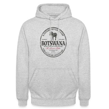 Botswana - Zebra - Unisex Hoodie - light heather grey - Front - Alina (178cm) & Michal (187cm)
