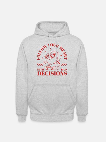 Follow Your Heart - Unisex Hoodie - light heather grey