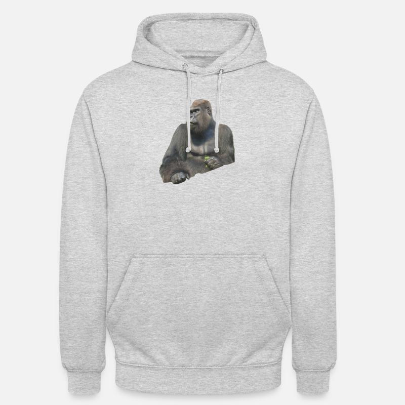 gorilla - Sweat-shirt à capuche unisexe - gris clair chiné