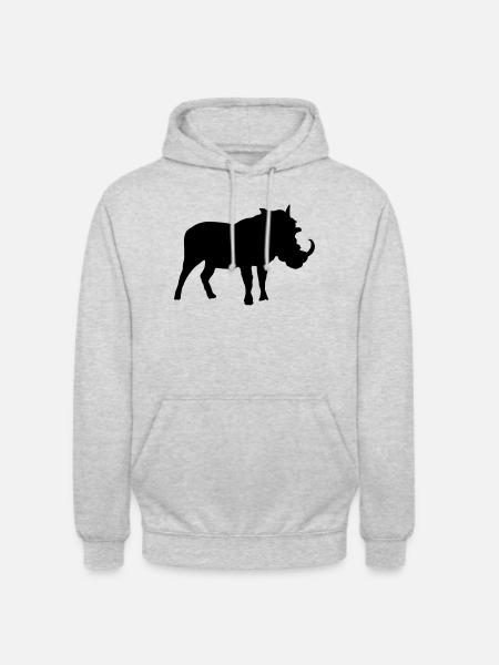 Wild boar Sanglier Wild boar Jabali Wildschwein - Unisex Hoodie - light heather grey