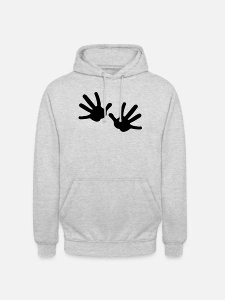 Two hands - Unisex Hoodie - light heather grey